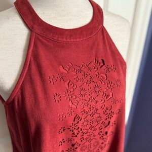Women's Red Sleeveless Top medium altr’d state